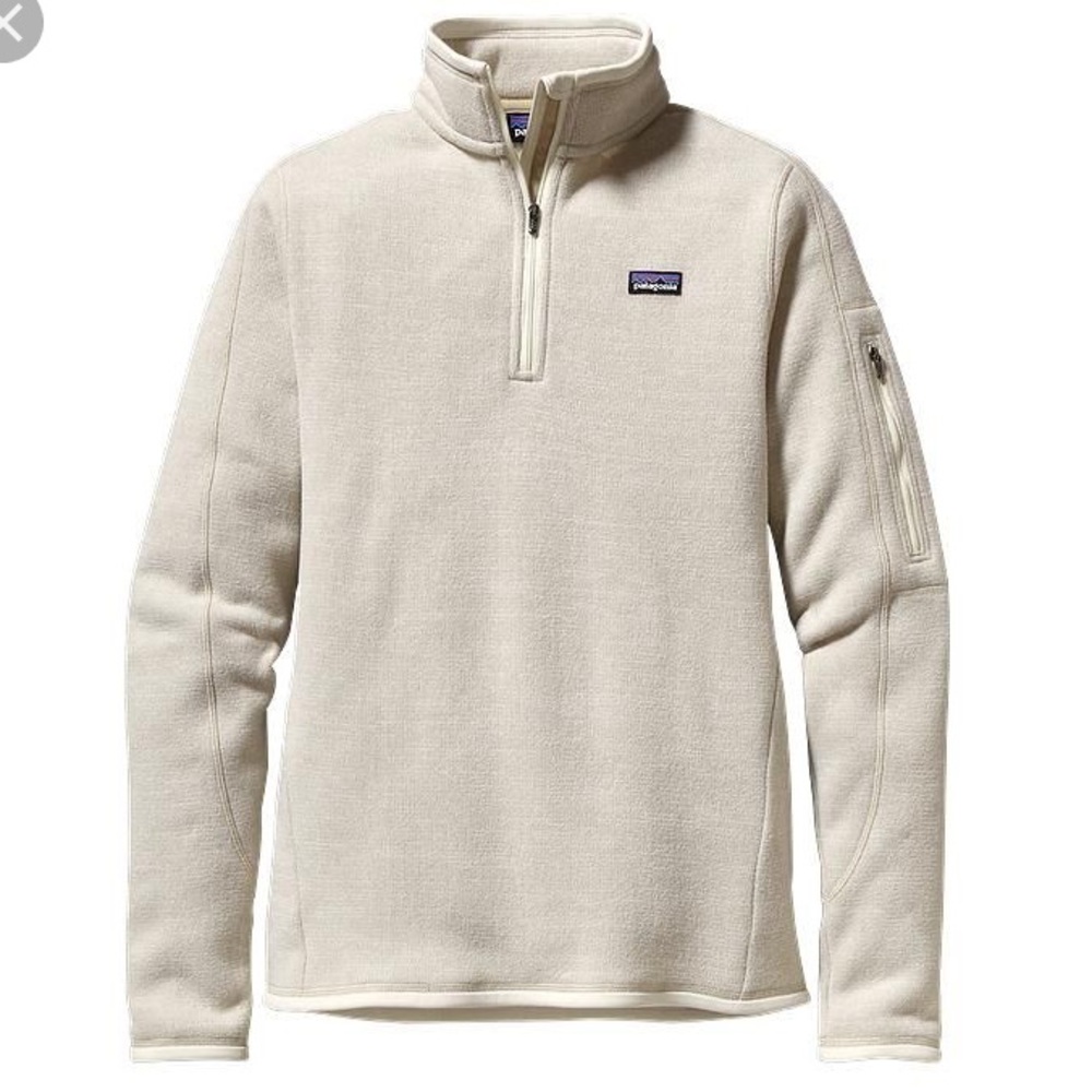 Patagonia better sweater white half zip fleece
